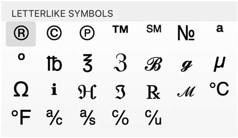 symbols that are similar to letters
